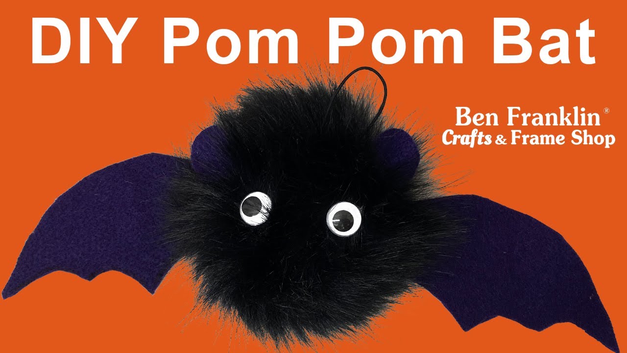 Halloween Pom-Pom Bat