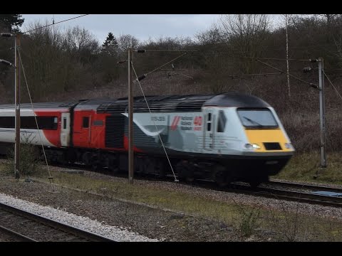 VTEC NRM HST 43238 + 43313 Thunder through Hadley Wood with a Doppler 5 tone 19/3/16