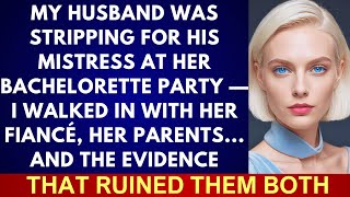 My Husband Was Stripping for His Mistress at Her Party — I Walked In With Her Fiancé and the Proof