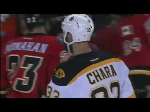 Game #843 Boston Bruins @ Calgary Flames 3-4 (OT) Highlights (16.02.2015)