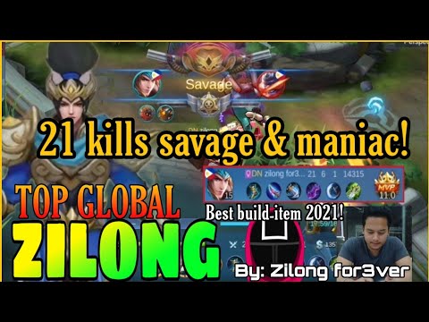 Zilong 21 Kills! Savage & Maniac Gameplay | Mobile Legends Bang Bang