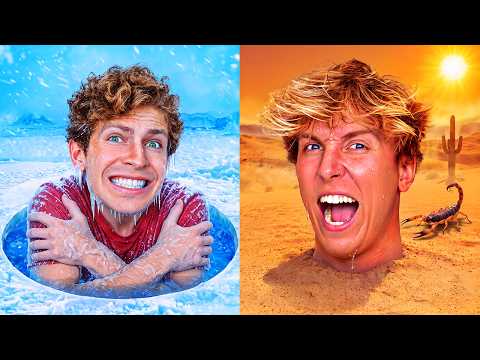 Surviving HOT vs COLD For 24 Hours!