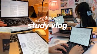 productive study vlog: late night study, productive days, cafe studying, exam motivation, uni vlog