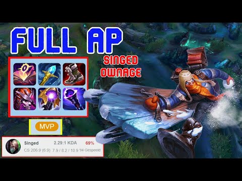FULL AP SINGED OWNAGE | FIRST VIDEO | 10CS PER MIN - League Of Legends