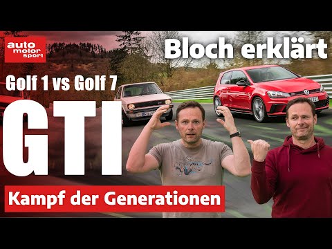 Kampf der Generationen: VW Golf I GTI  vs Golf VII GTI TCR - Bloch erklärt #76 | auto motor & sport
