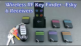 Wireless RF Key Finder with 6 Receivers - Esky