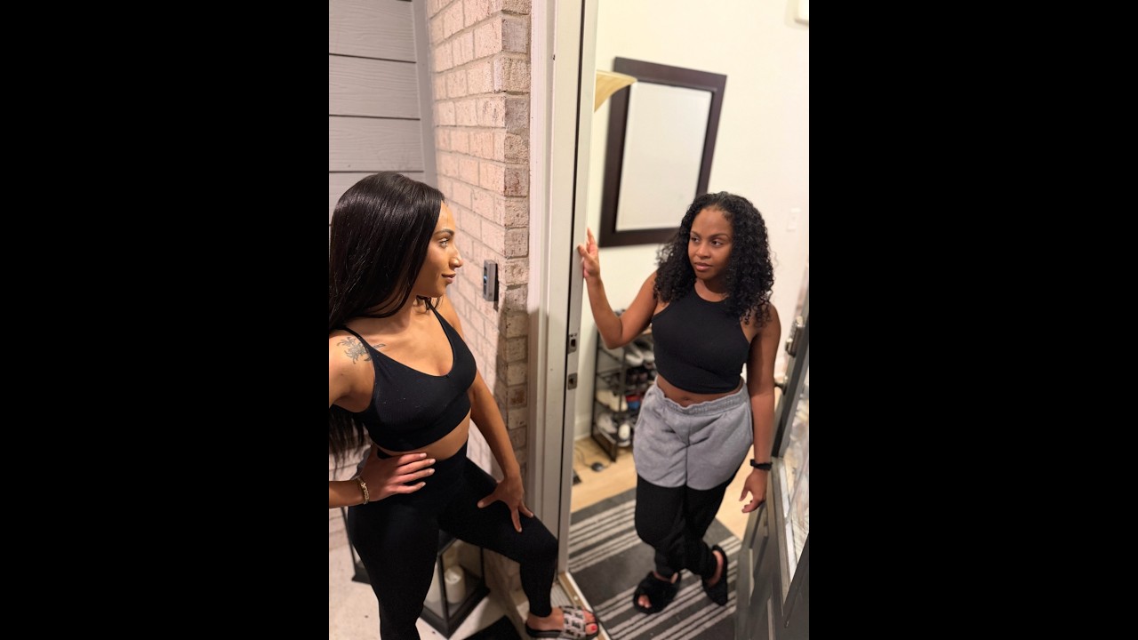 Nessi pulls to the crib for Phill!