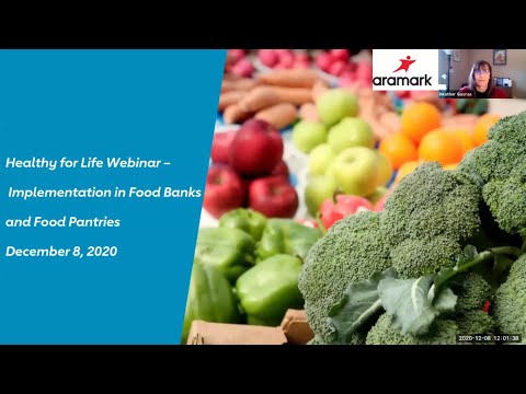 Healthy for Life Webinar – Implementation in Food Banks and Pantries