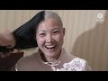 Girl Headshave With Razor