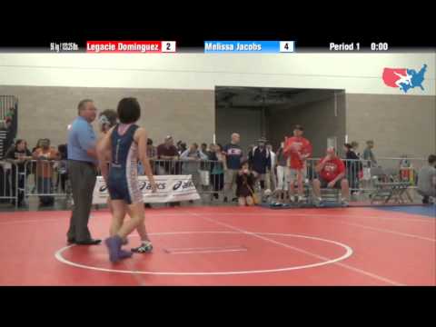 FILA Cadet 56 kg / 123.25 lbs. - Legacie Dominguez vs. Melissa Jacobs