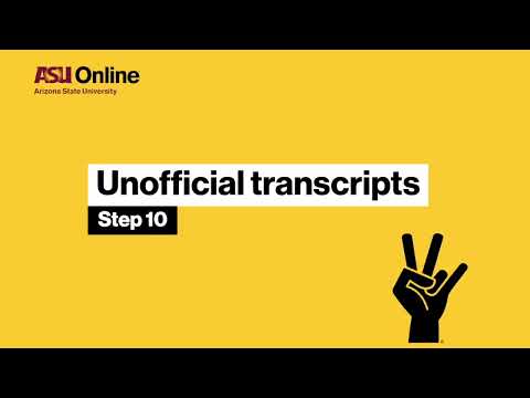 Asu Unofficial Transcripts
