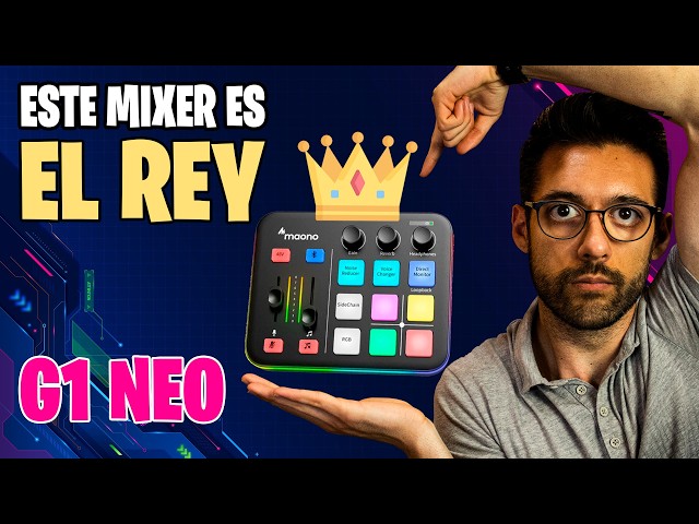 Vídeo relacionado con MAONO Mezclador de Audio, Interfaz de Audio con Pre-Amplificador Profesional, RGB, Bluetooth, Alimentación Fantasma de 48V para Transmisiones en Vivo, Podcasting, Creación de Contenido, Gaming