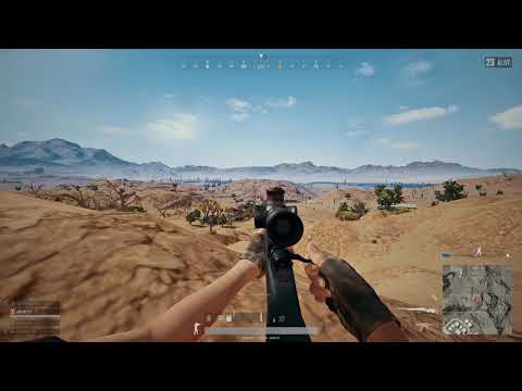 PUBG - Headshot with M24 + Scope x15 in a Car from 0.536 Km