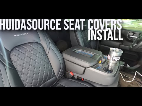 2021 Silverado Huidasource Seat Covers Install [Faux Leather Seat Covers]
