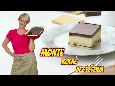 SUPER KREMASTI KOLAČ BEZ PEČENJA - MONTE KOLAČ! • ReciPeci Sandre Gašparić