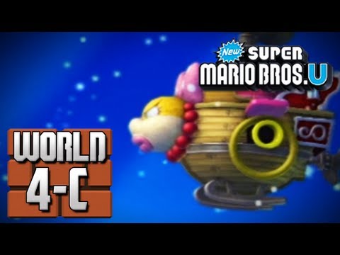 New Super Mario Bros. U - World 4-Castle 100%