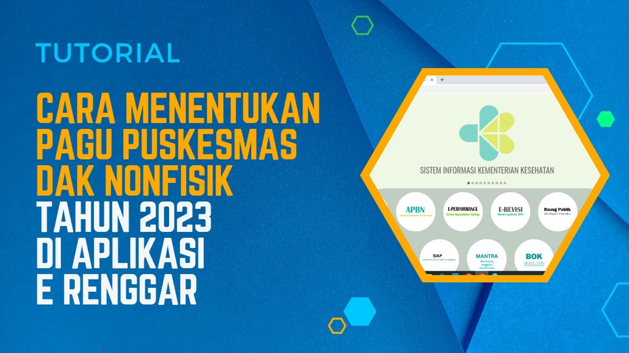 Tutorial Cara Menentukan Pagu Puskesmas DAK Nonfisik Tahun 2023 di aplikasi E renggar   #puskesmas