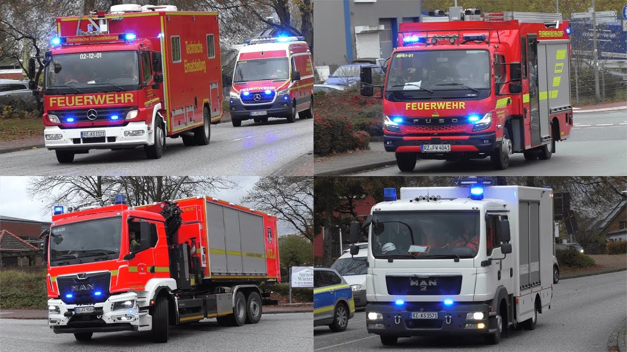 [Schweres Zugunglück mit MANV in Büchen!] Einsatzfahrten zur Großübung im Kreis Herzogtum Lauenburg