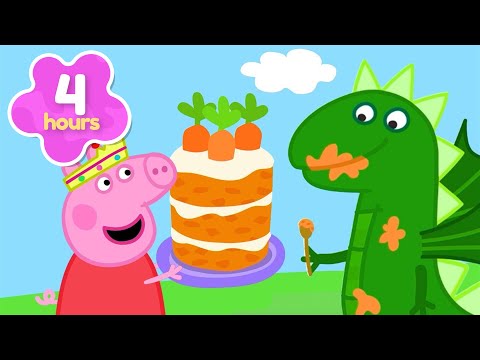 Peppa feeds HUNGRY Dragon 🎂🐉 ENORMOUS CAKE! 🥕Peppa Pig Full Episodes | 4 Hours