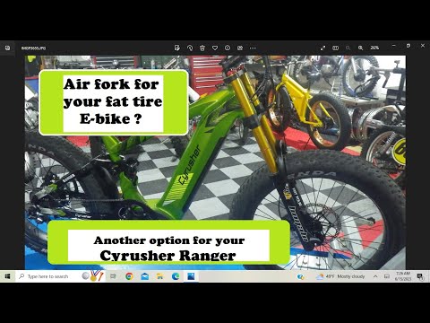 " Budget" air fork on the Cyrusher Ranger.  Easy swap!!!