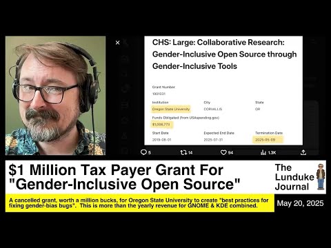 $1 Million Tax Payer Grant for "Gender Inclusive Open Source"