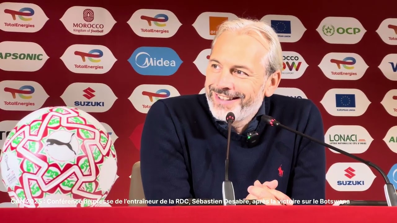 CAN 2025 : Conférence de presse Sébastien Desabre, coach de la RDC, après la victoire sur Botswana