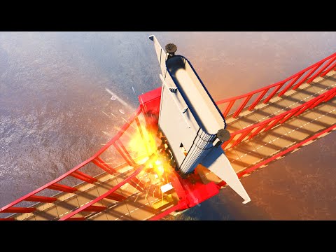 Spaceship Crashes Into Huge Physics Bridge | Teardown