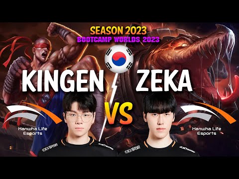 HLE Kingen vs HLE Zeka - Kingen LEE SIN vs Zeka RENEKTON Top - Patch 13.22 KR Ranked
