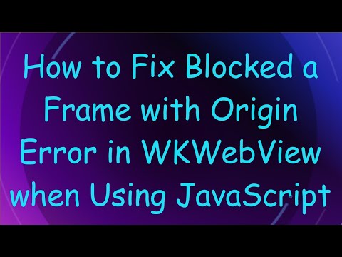 Blocked Frame With Origin