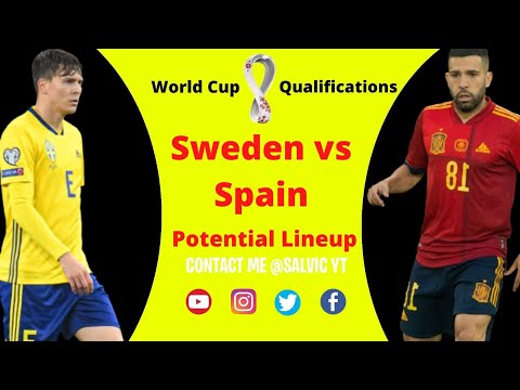 Sweden vs Spain Potential Lineup 2021/22 World Cup Qualification #Qatar