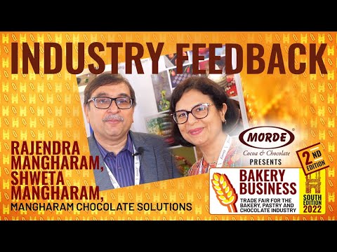 Rajendra and Shweta Mangatram of Mangatram Chocolate Solutions at Bakery Business South Edition 2022