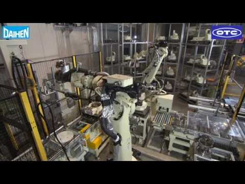 Screw-driving robot system An automated system that uses a robot for everything including: picking up bolts, applying sc