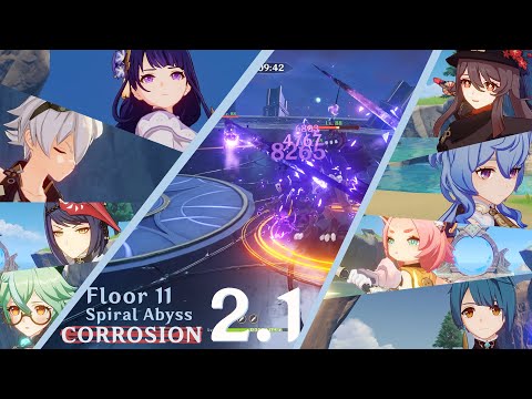 2.1 SPIRAL ABYSS "CORROSION" Floor 11 | Bennett , Diona heal | Genshin Impact