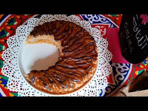 كنافة علي شكل هلال بكريمة الشيكولاته ونوتيلا الاوريو والكراميل طعم خيالي باحترافيه محلات الحلواني