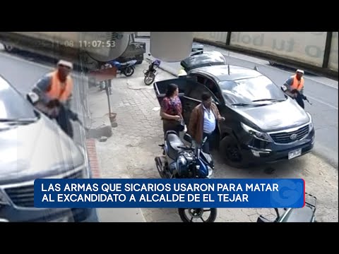Estas son las armas que sicarios usaron para matar al excandidato a alcalde de El Tejar