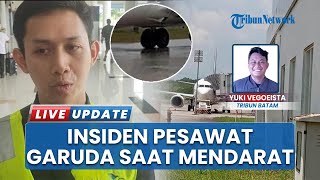 Pesawat Garuda Indonesia Mengalami Ban Pecah saat Mendarat di Tanjungpinang, Penerbangan Tertunda
