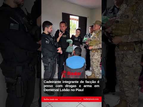 Cadeirante integrante de facção é preso com drogas e arma em Demerval Lobão no Piauí
