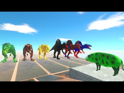 Dinosaur Race get a Green Pig - Animal Revolt Battle Simulator