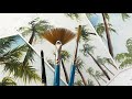 Three ways to achieve fast and easy palm tree leaves | Round, fan and rigger brush techniques