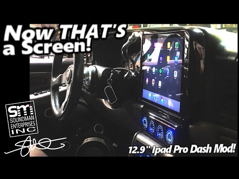 Now THAT'S a Screen! 12.9" Ipad Pro Dashboard Install - Hacking a HUGE hole! Chevy Tahoe