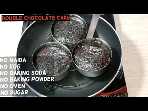 #Chocolatecakeinkatori #Bourbouncake#mudcake Double chocolate cake,No egg,oven,Maida,essence,butter