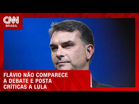 Ausente em debate, Flávio posta críticas a Lula e explora caso Lulinha | BASTIDORES CNN