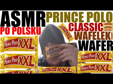 asmr po polsku prince polo classic dźwięki jedzenia/asmr choco wafer crunch eating sounds mukbang