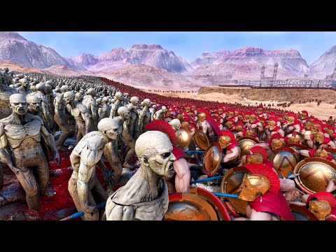50.000 ZOMBIES vs 5000 SPARTANS - Ultimate Epic Battle Simulator UEBS