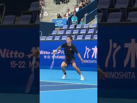 Nishikori Practices Ahead Of Final Tokyo Appearance 🥹🇯🇵