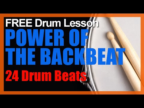 ★ Power Of The Backbeat ★ FREE Beginner Video Drum Lesson | How To Play DRUM BEATS