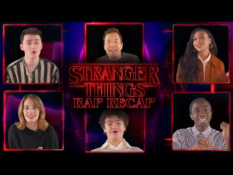 The Cast of Stranger Things Raps a Recap of Stranger Things | The Tonight Show Starring Jimmy Fallon