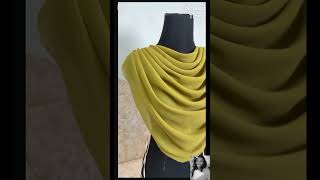 DIY draped Blouses Dresses Cutting & stitching tutorial draping desi ideas women top blouse pattern 