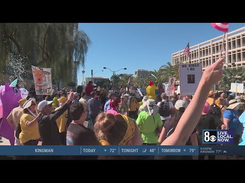 2,000 attend ‘No Kings’ protest in Las Vegas, 1 arrest reported