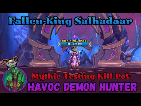 Fallen-King Salhadaar | Mythic Testing KILL | Fel Scarred Havoc DH | Midnight Beta